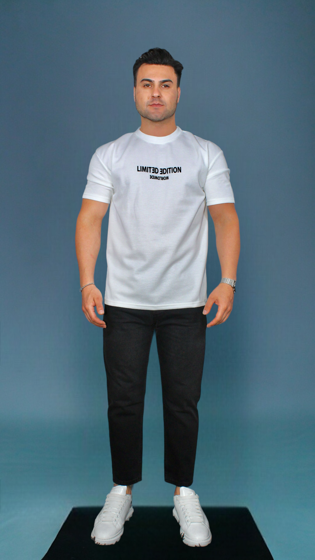 MEMZ LMTD EDITION TEXTURE TEE IN WHITE