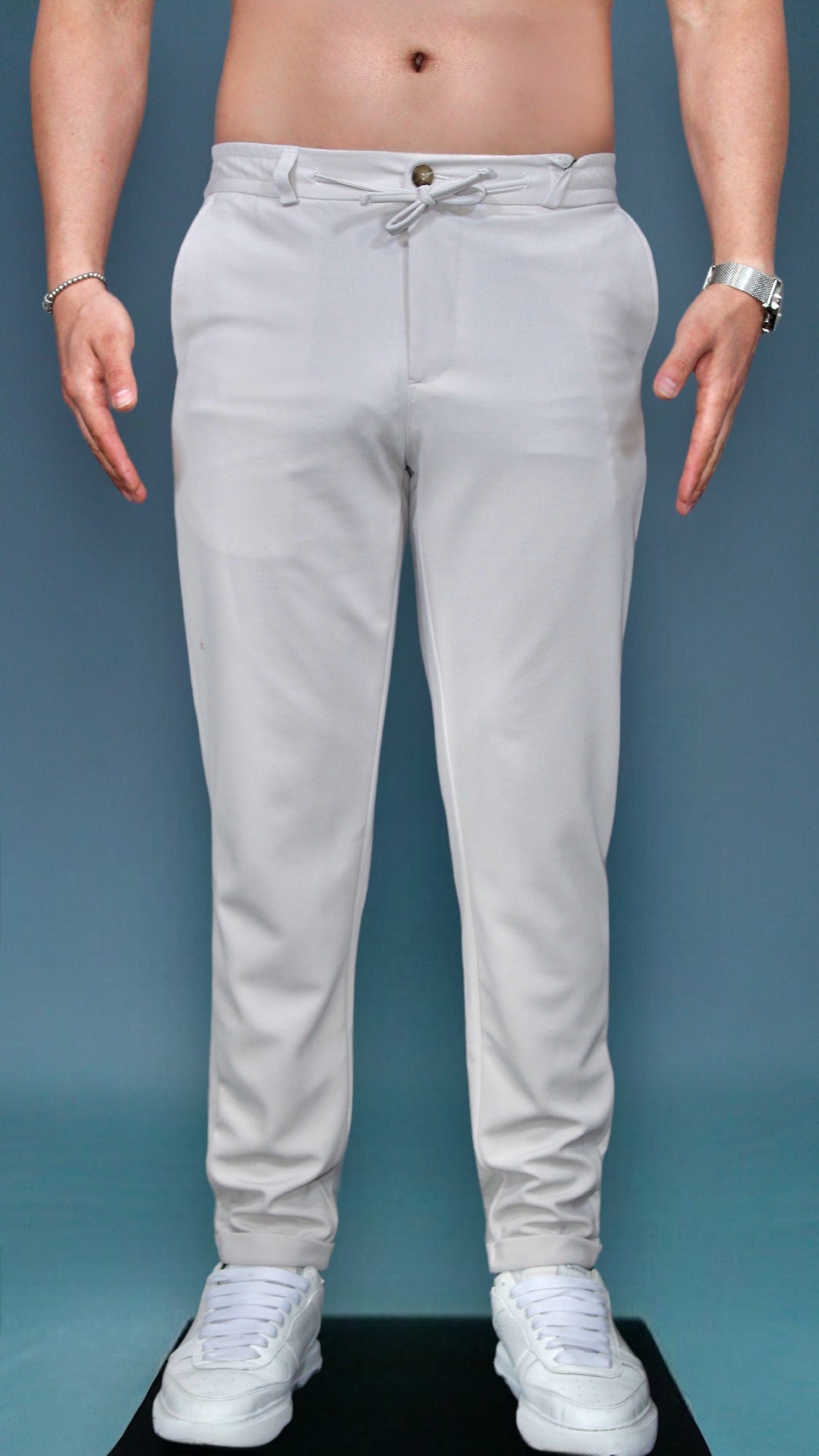 MEMZ PREMIUM TAPERED TROUSERS - ECRU