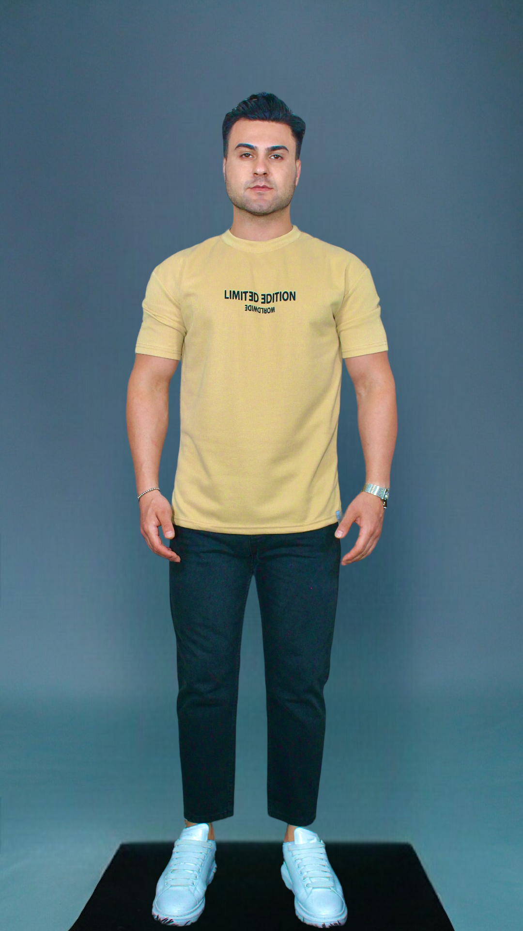 MEMZ LMTD EDITION TEXTURE TEE IN BEIGE