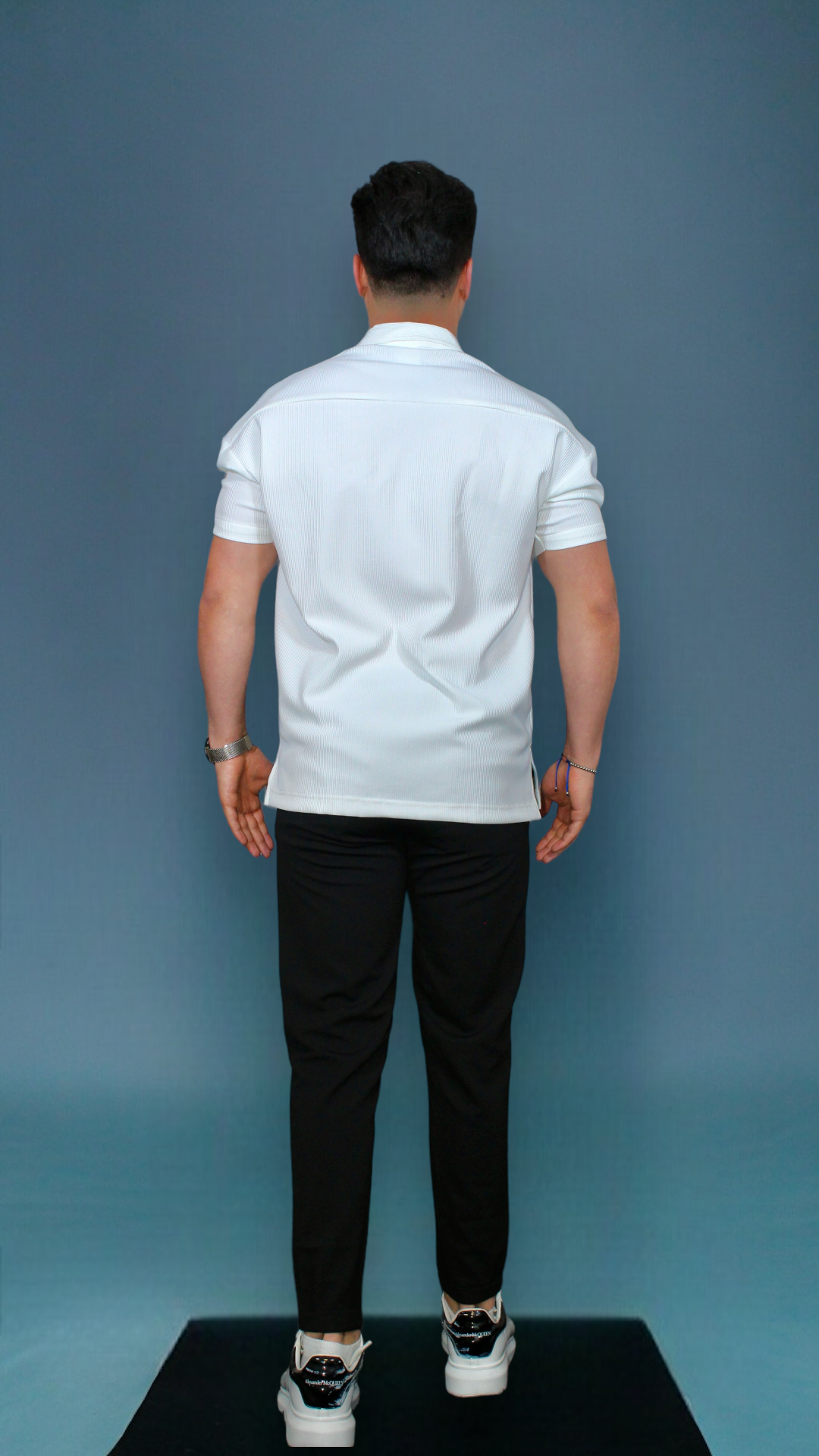 MEMZ EIVISSA REVERE SHIRT IN WHITE